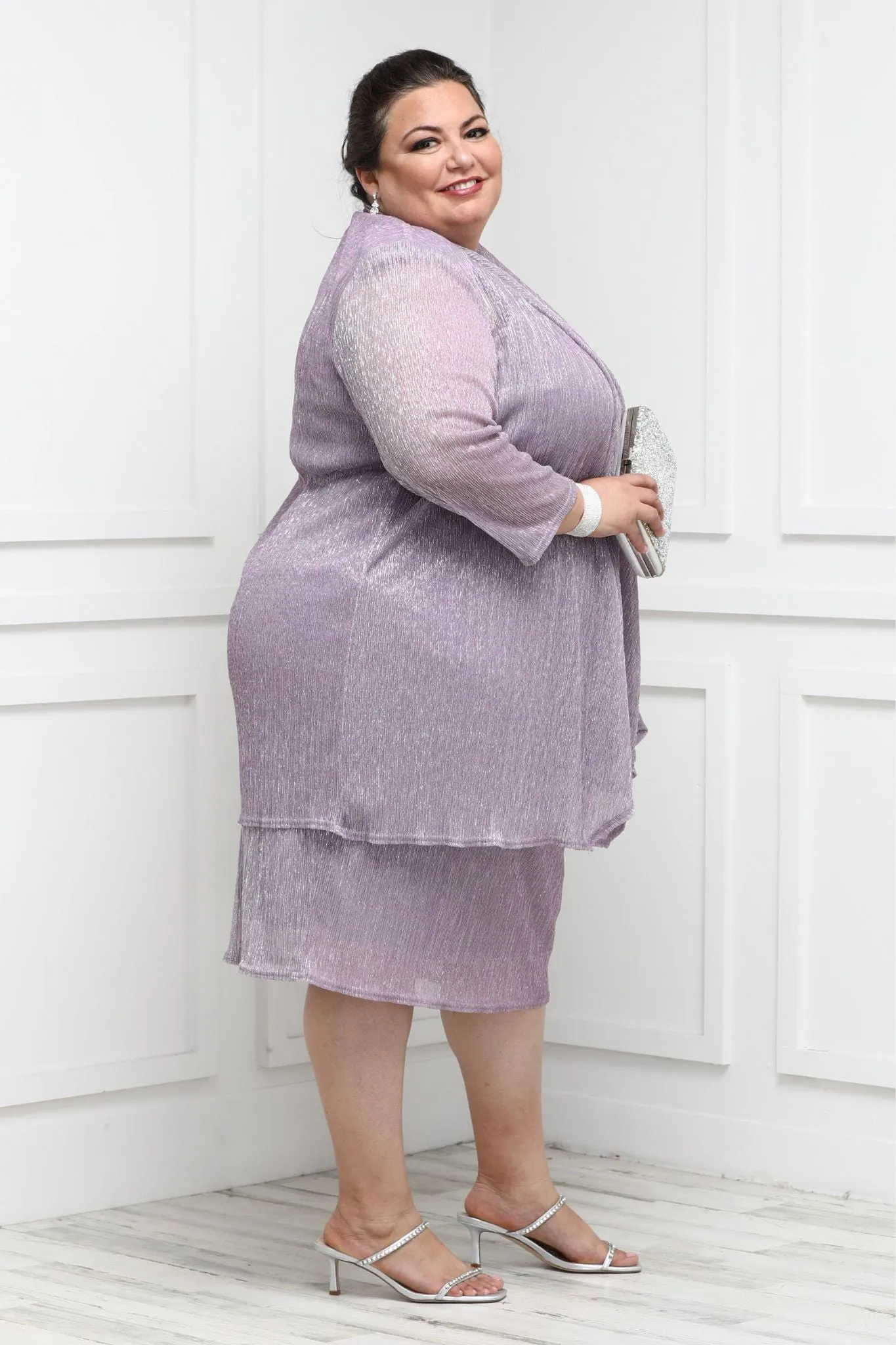 R&M Richards Women's Plus Size 2 Piece Shimmer Jacket Dress - Mother Of The Bride Dress