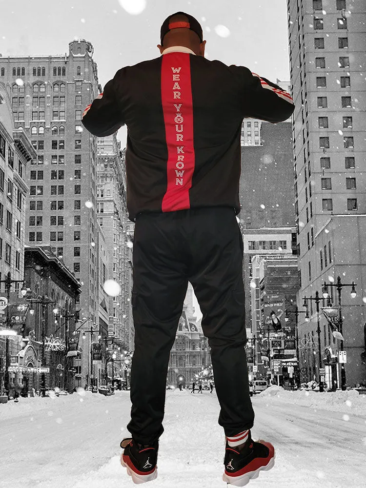Red Label Designer Onassis Krown Tracksuit in Black