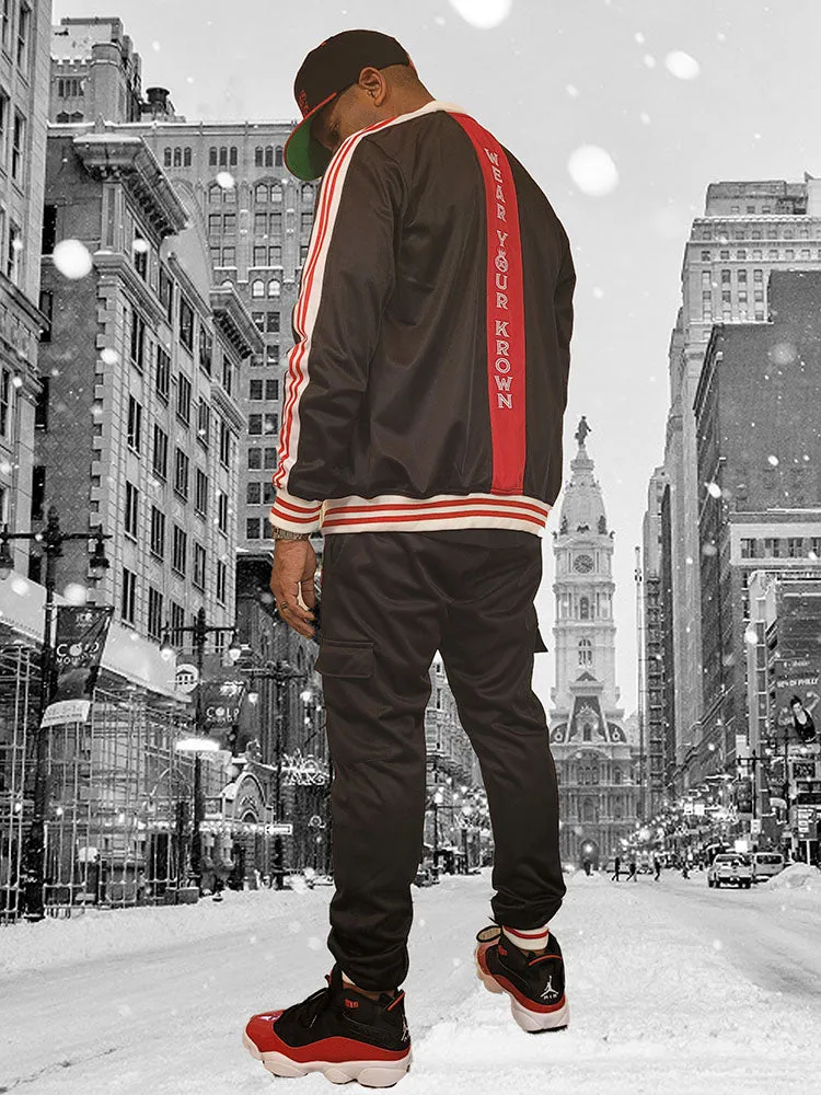 Red Label Designer Onassis Krown Tracksuit in Black