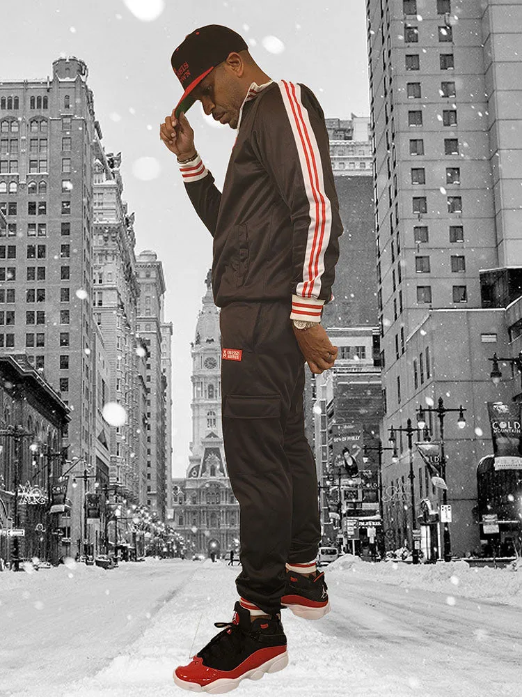 Red Label Designer Onassis Krown Tracksuit in Black