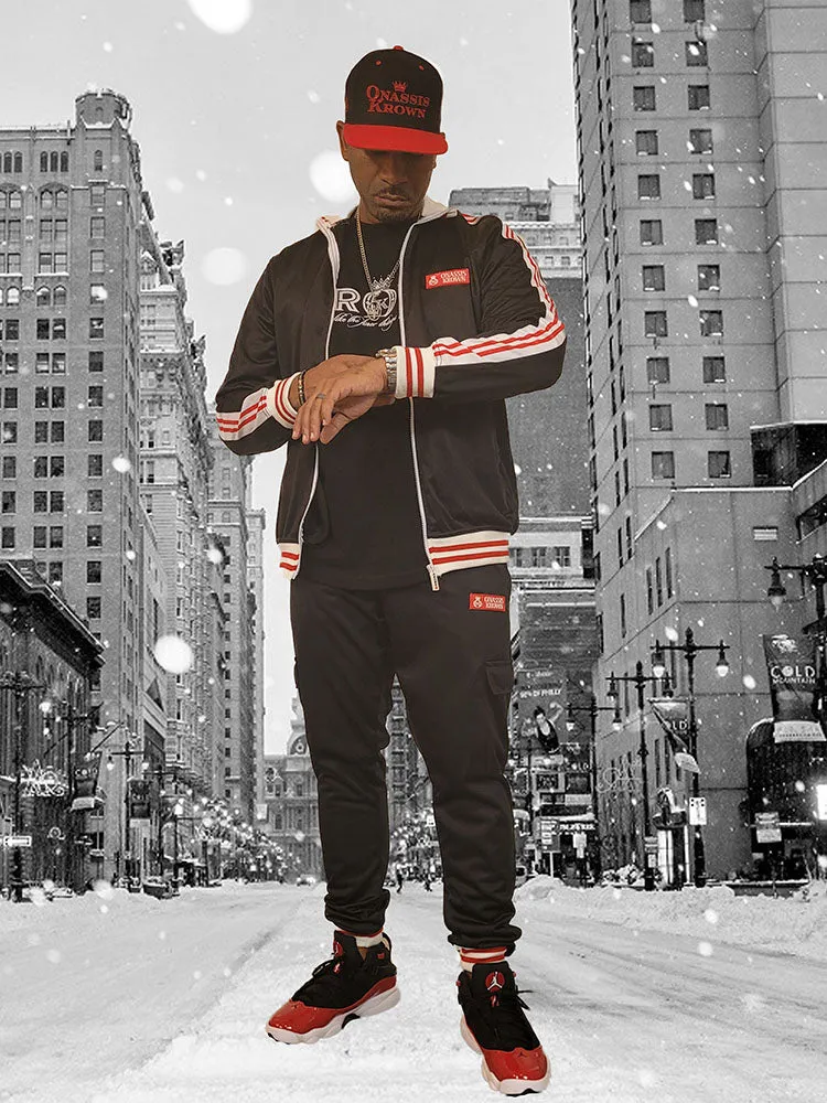Red Label Designer Onassis Krown Tracksuit in Black