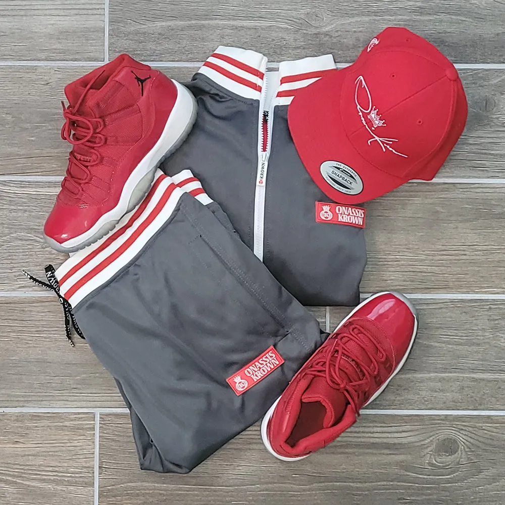 Red Label Designer Onassis Krown Tracksuit in Gray
