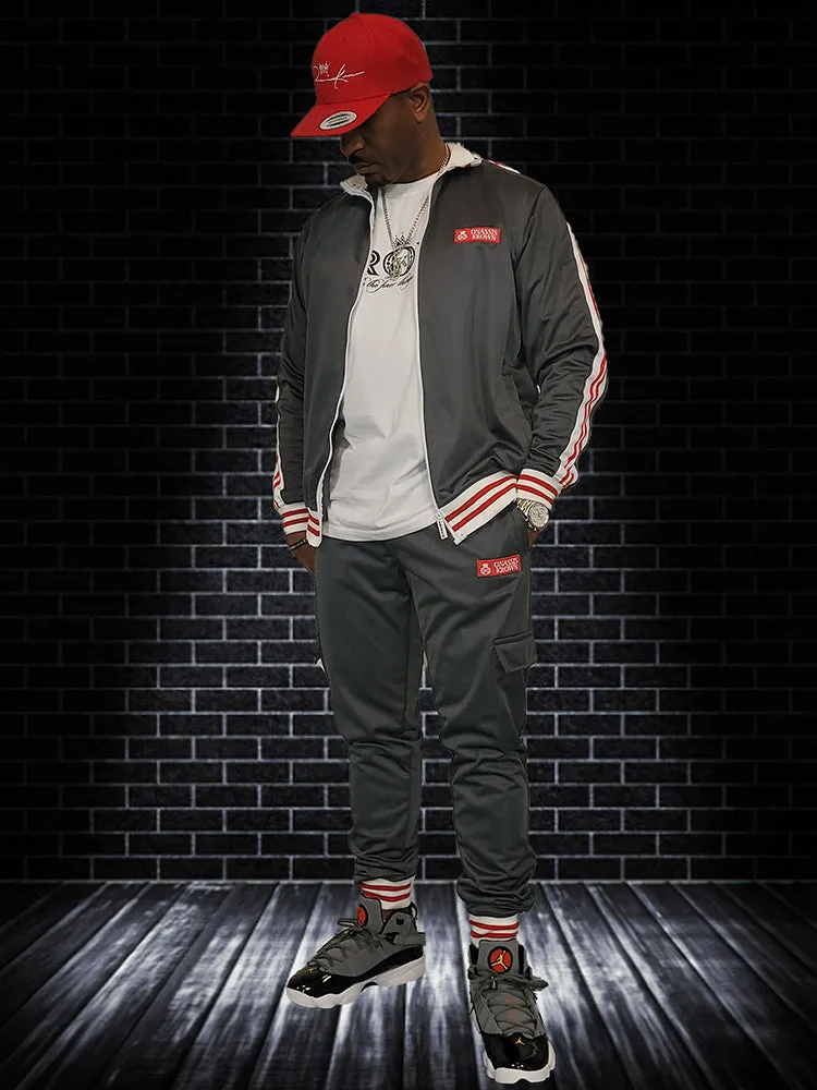 Red Label Designer Onassis Krown Tracksuit in Gray