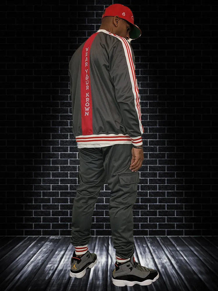 Red Label Designer Onassis Krown Tracksuit in Gray