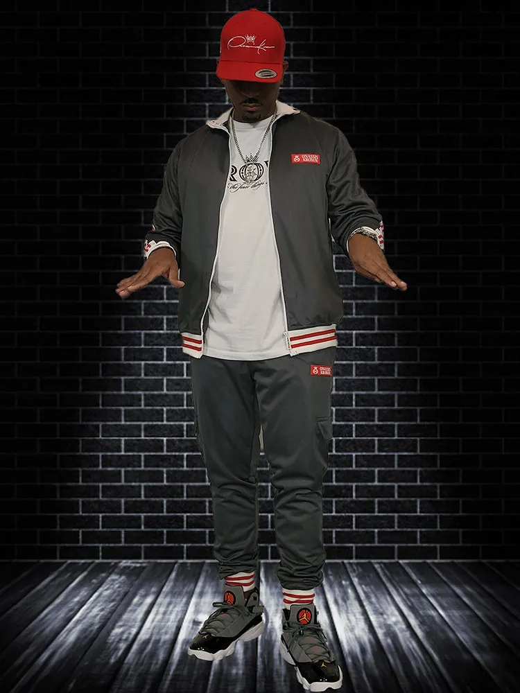 Red Label Designer Onassis Krown Tracksuit in Gray