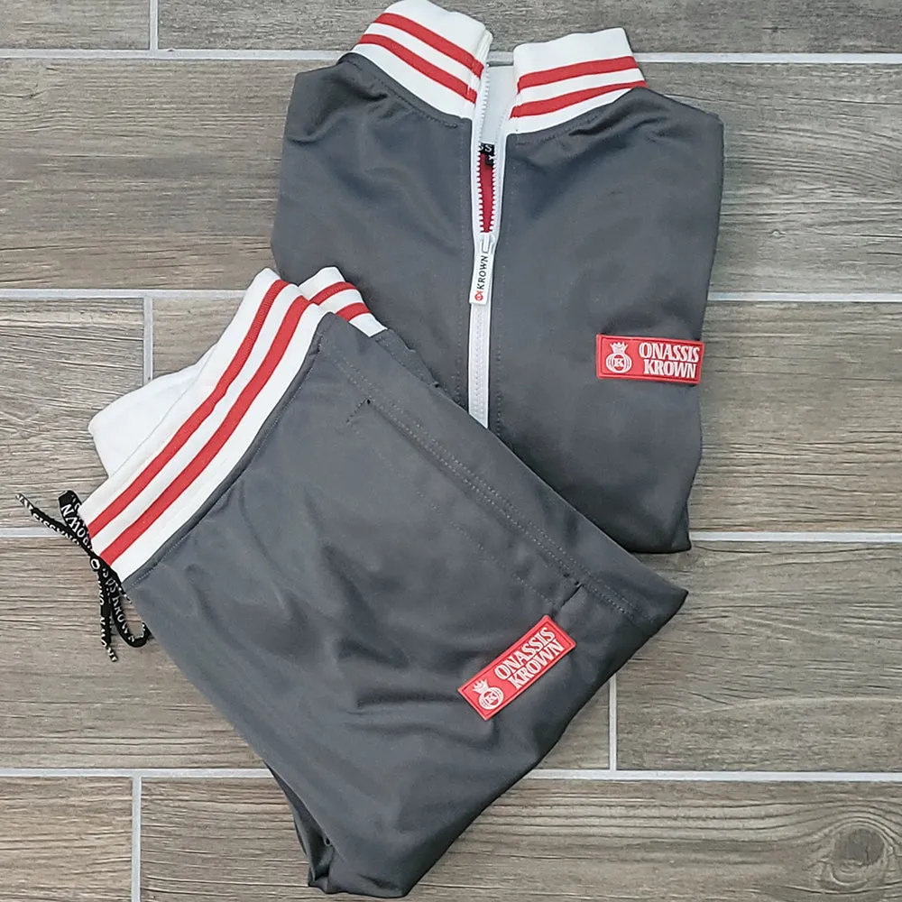 Red Label Designer Onassis Krown Tracksuit in Gray