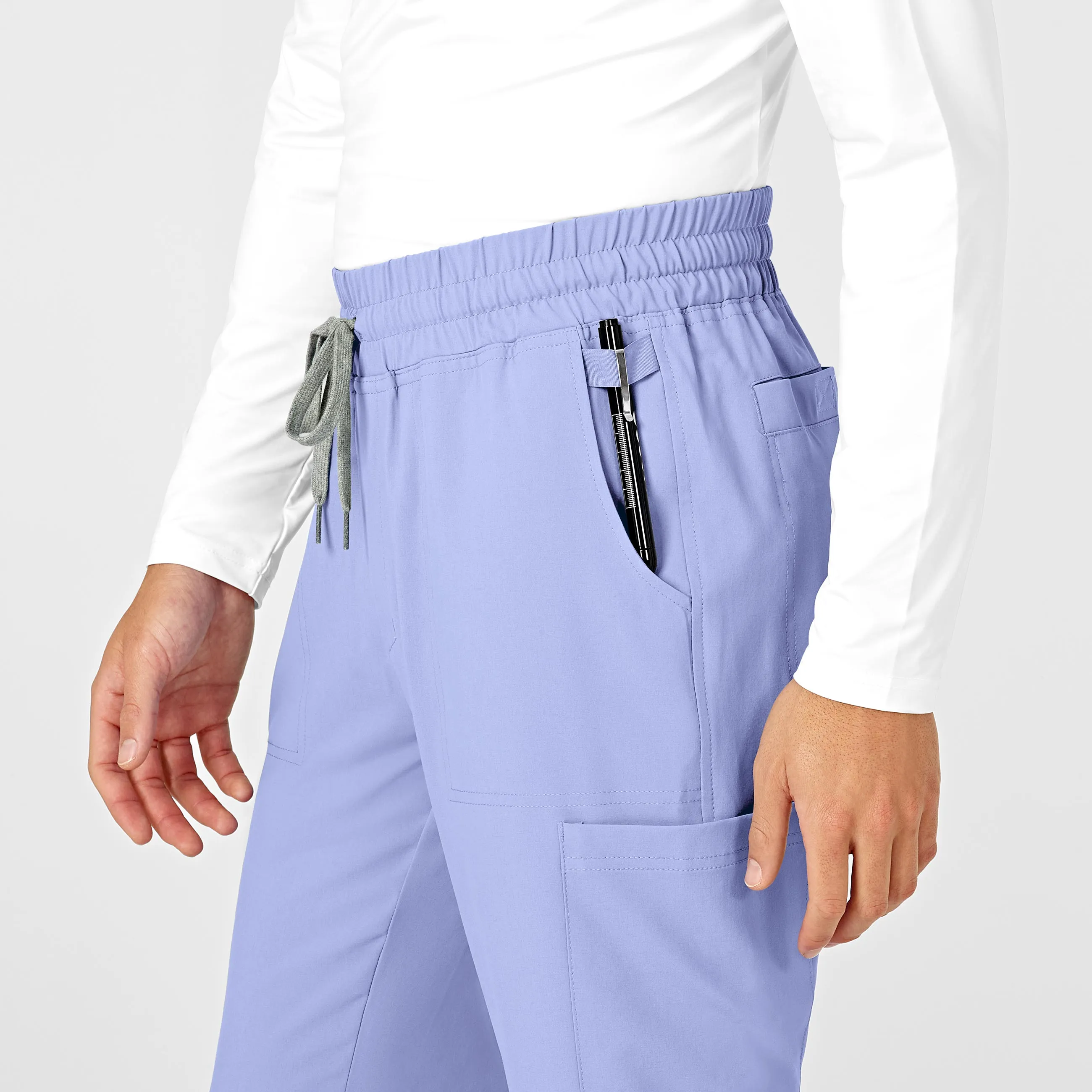 RENEW Mens Straight Slim Scrub Pant - Ceil Blue