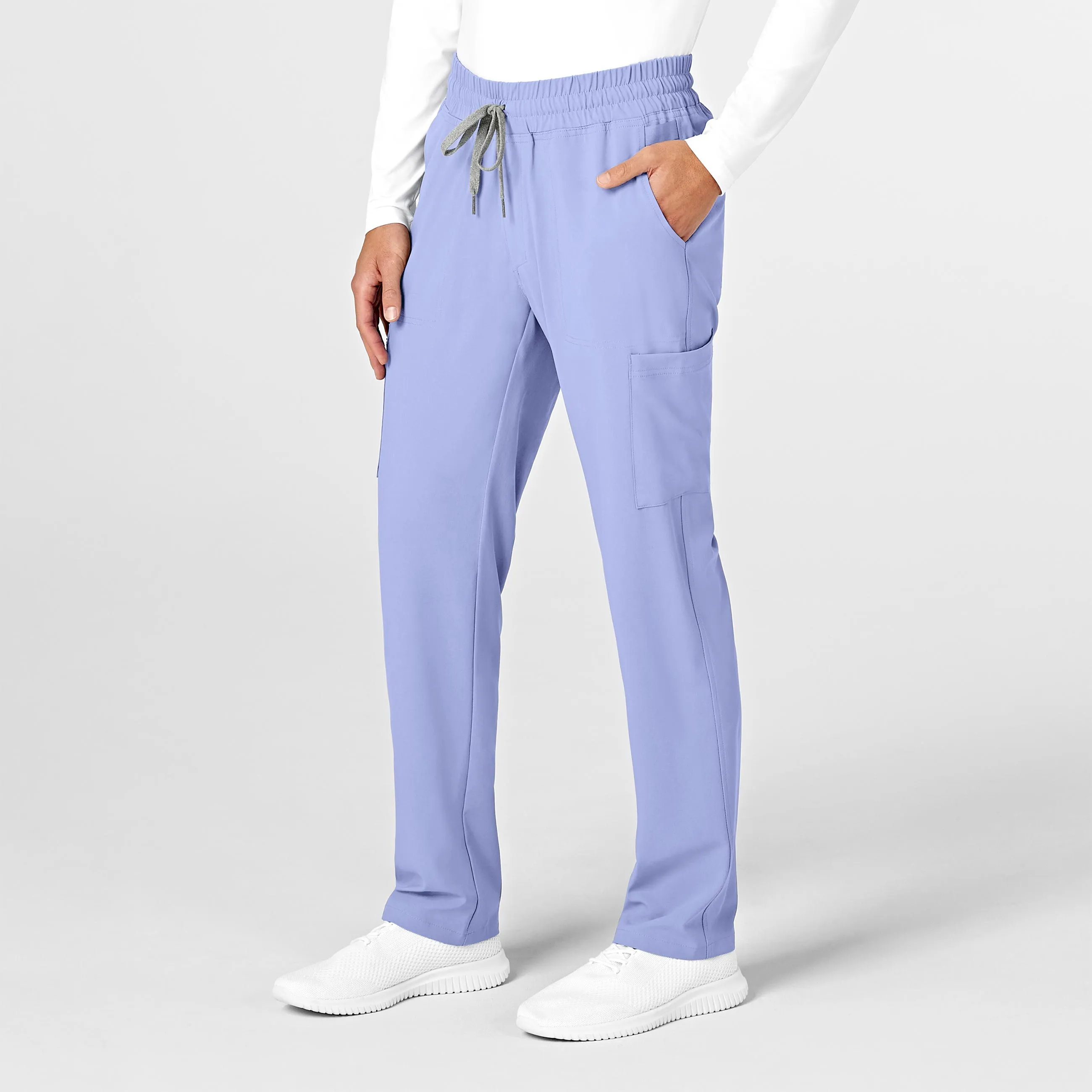 RENEW Mens Straight Slim Scrub Pant - Ceil Blue