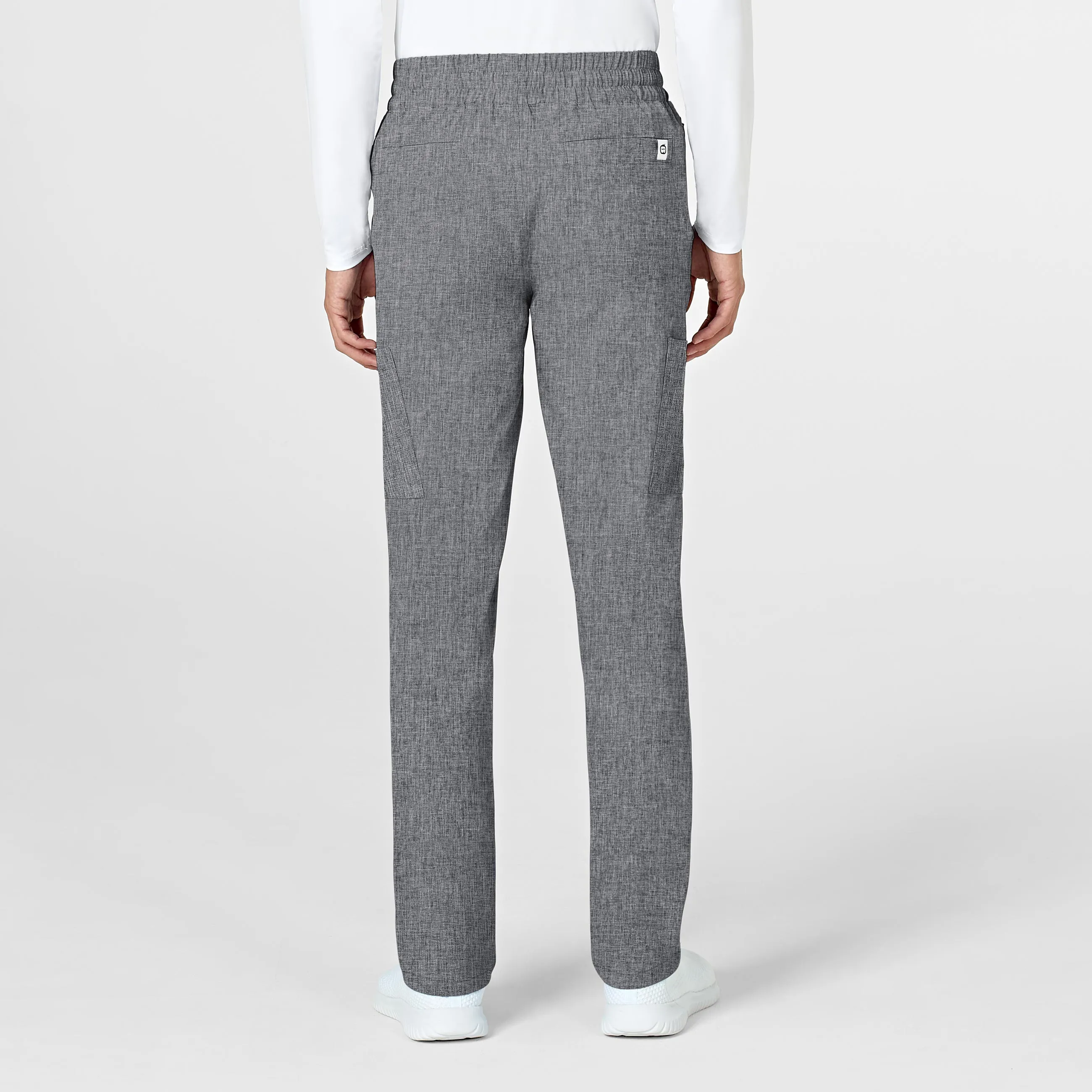 RENEW Mens Straight Slim Scrub Pant - Grey Heather