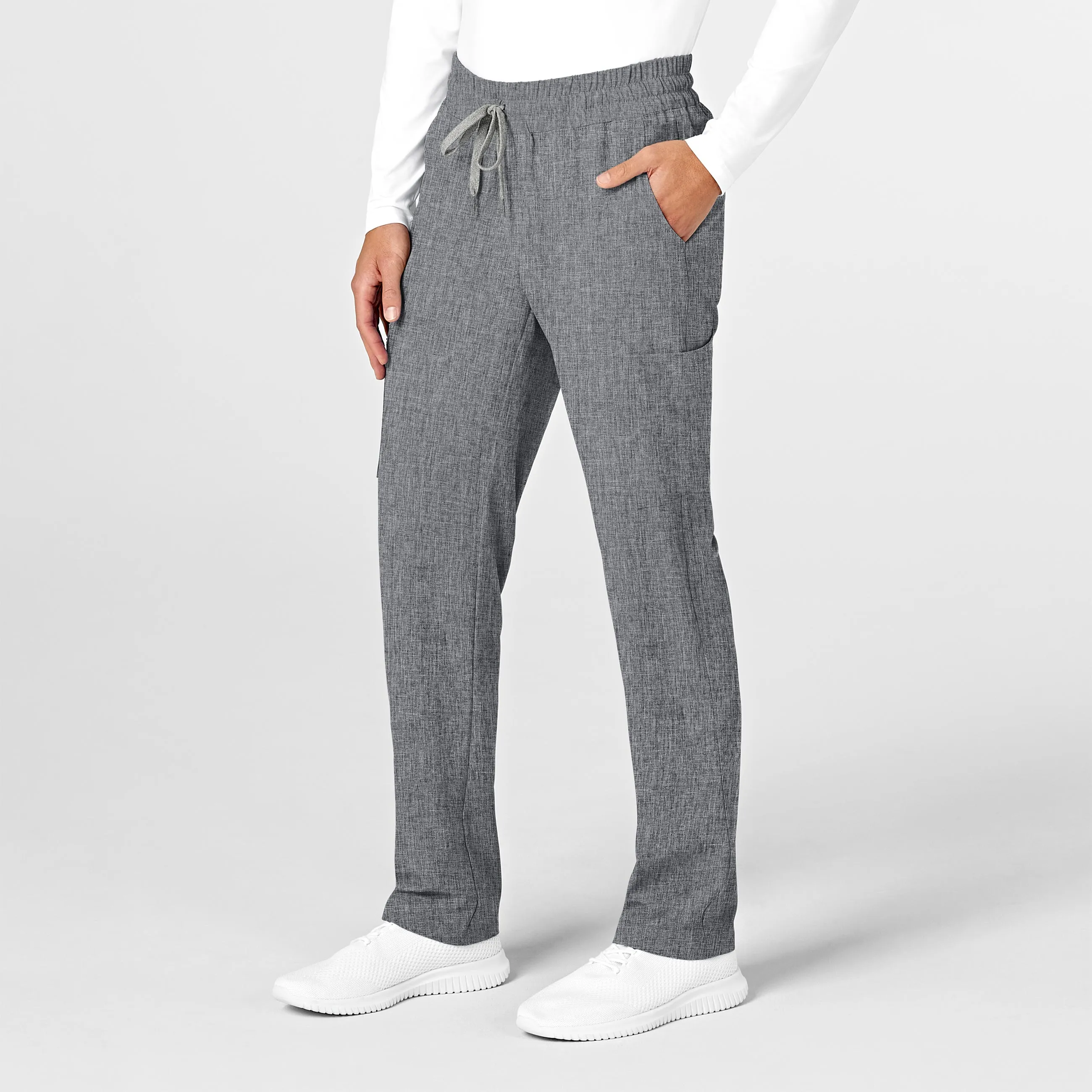 RENEW Mens Straight Slim Scrub Pant - Grey Heather