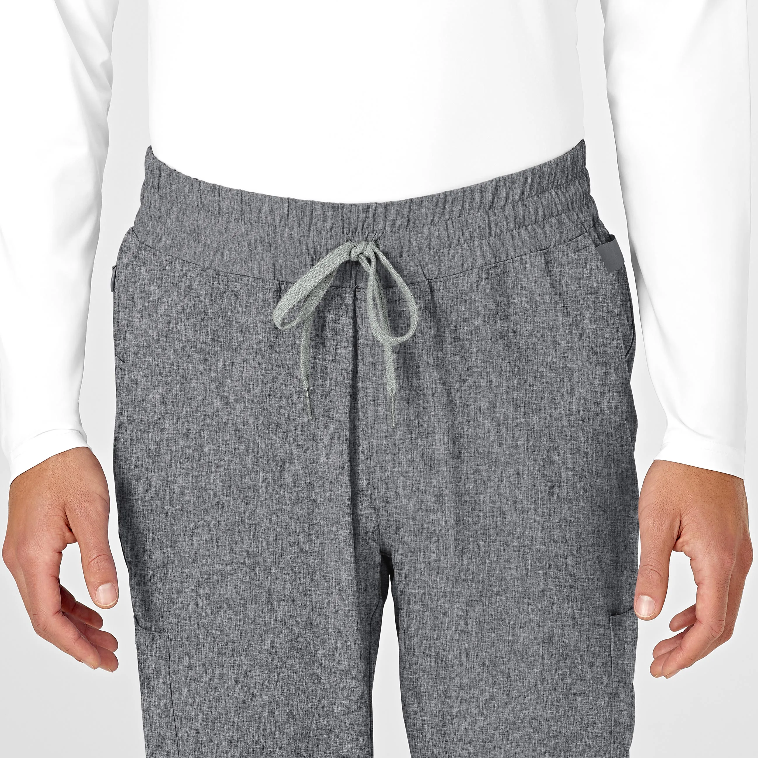 RENEW Mens Straight Slim Scrub Pant - Grey Heather