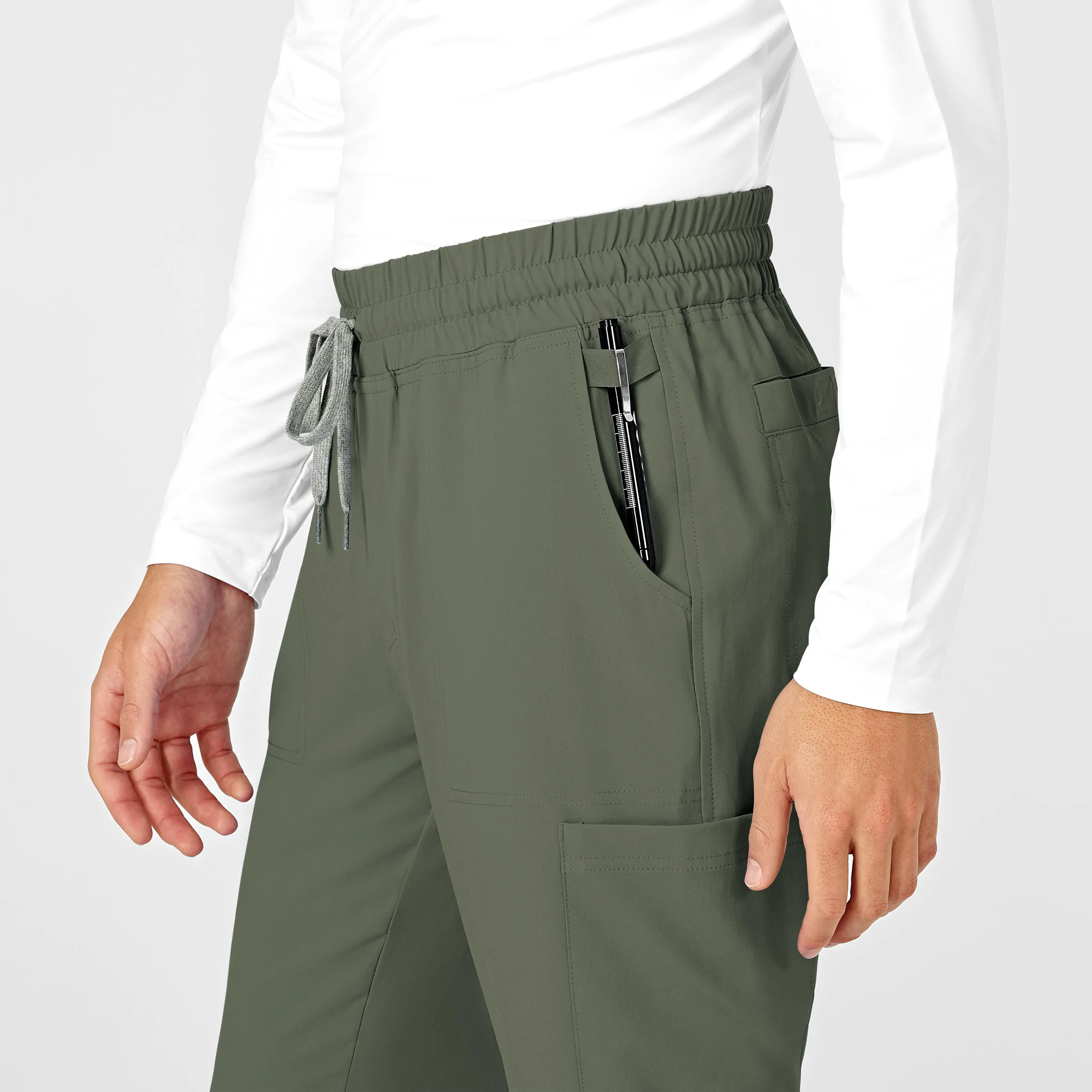 RENEW Mens Straight Slim Scrub Pant - Olive
