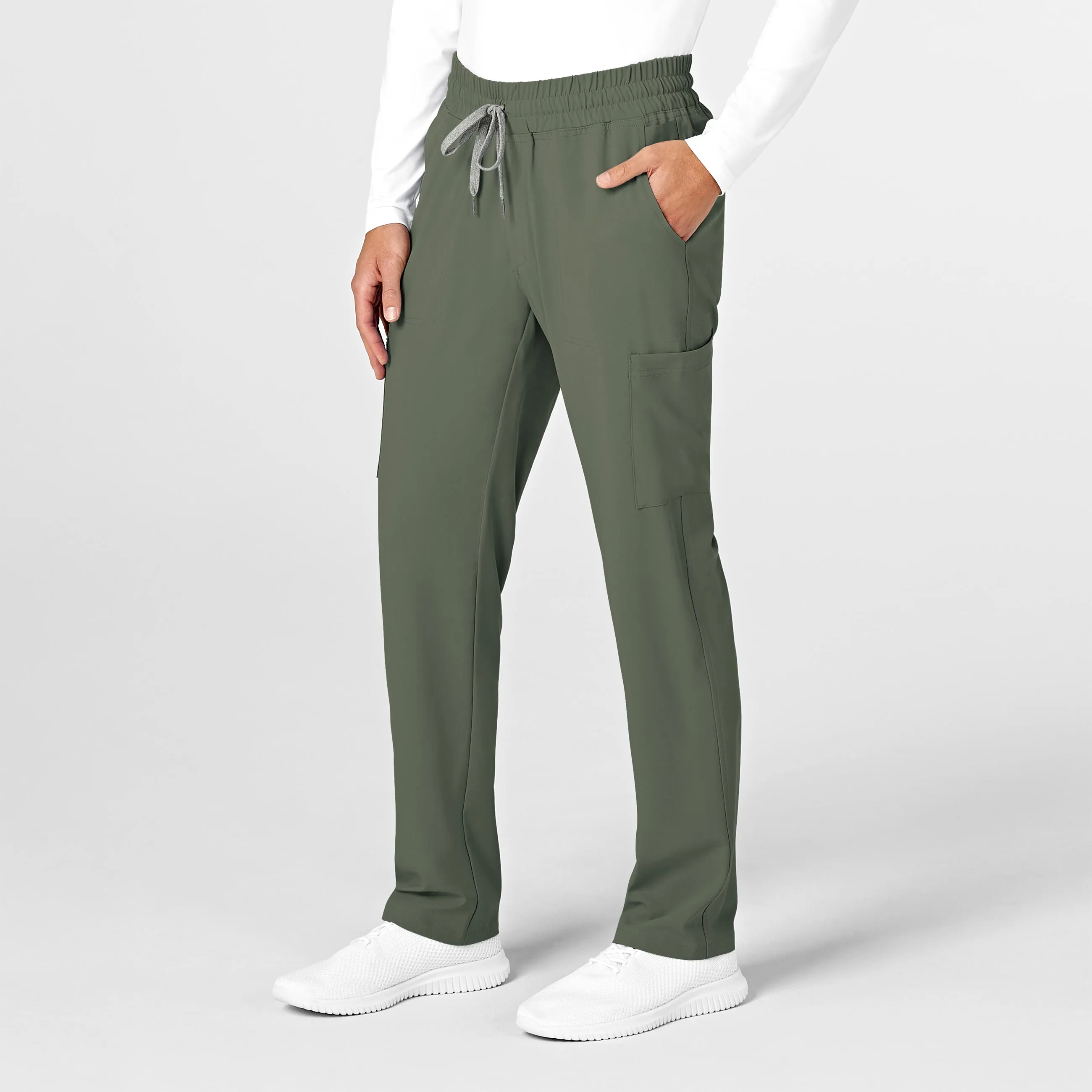 RENEW Mens Straight Slim Scrub Pant - Olive