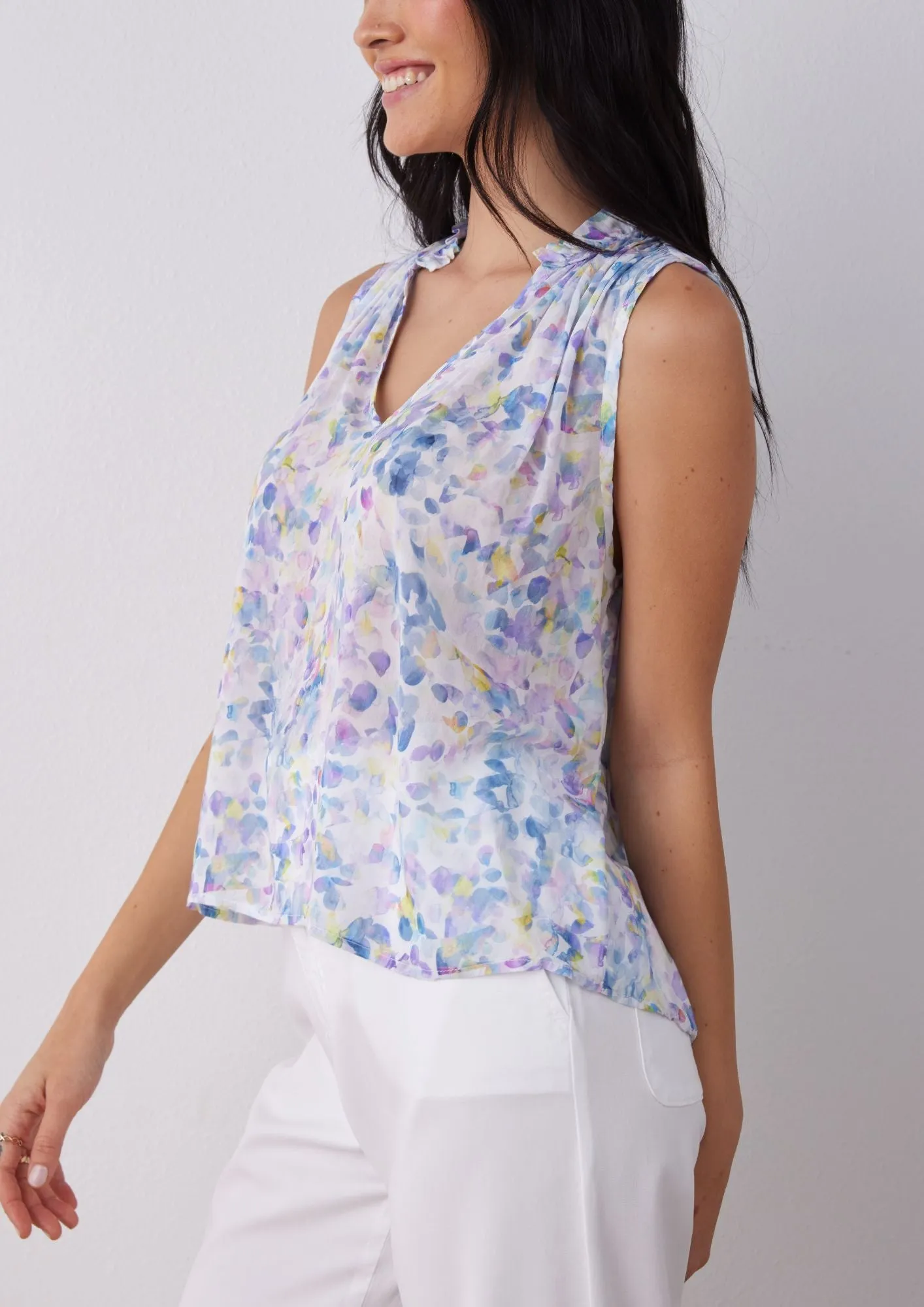 Ruffle Neck Tank