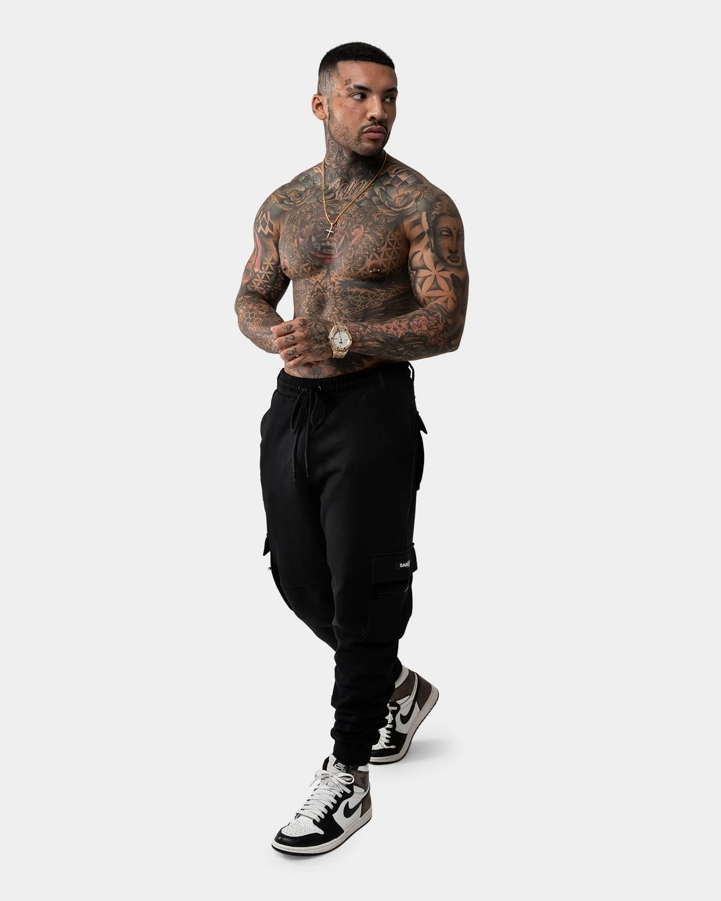 Saint Morta Espionage Military Trackpants Black