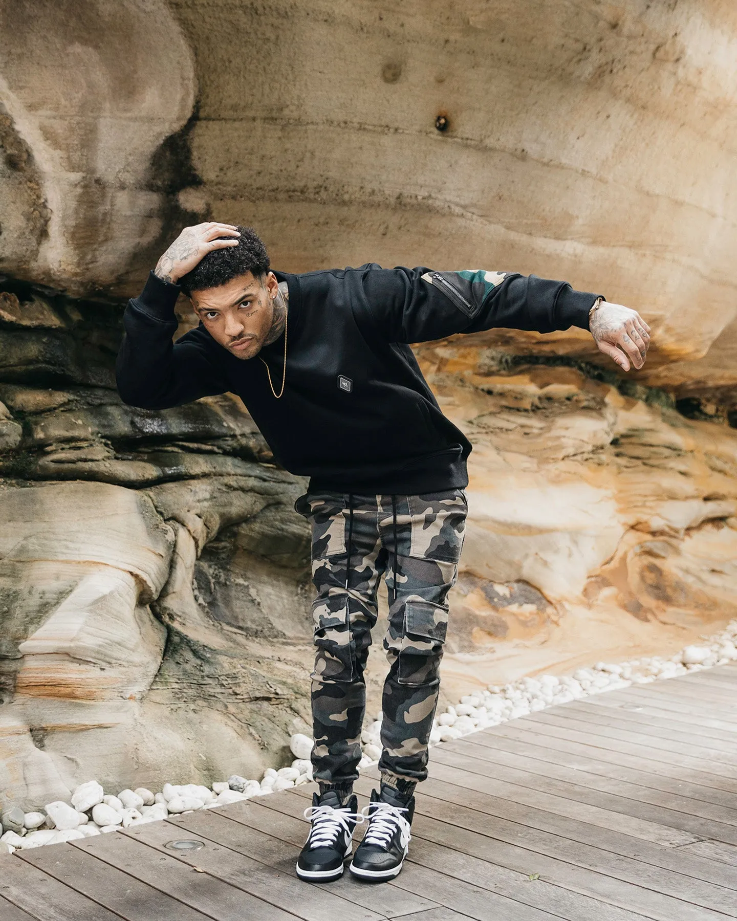 Saint Morta Syndicate Cargo Jogger Woodland Camo