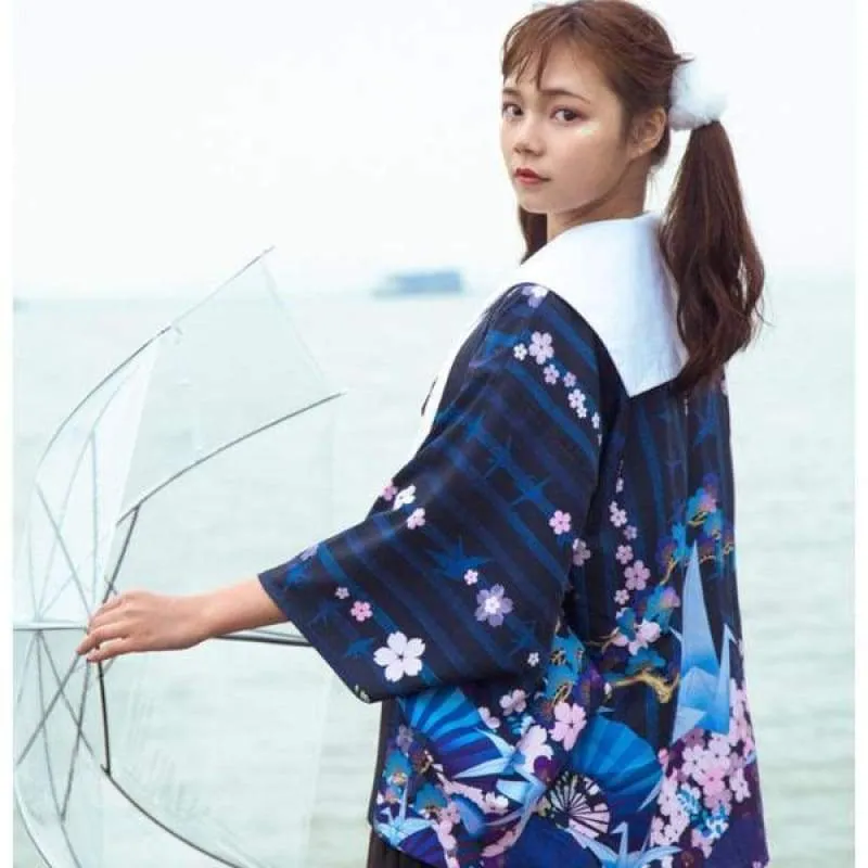 Sakura Paper Crane Kimono Cardigan