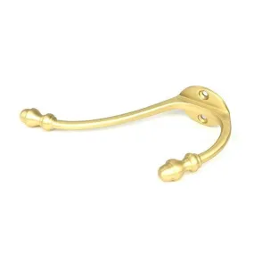 Satin Brass Hat & Coat Hook | From The Anvil