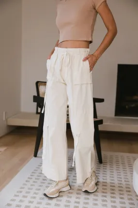 Savannah Cargo Pants in Cream - FINAL SALE
