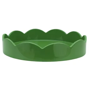 Small Scallop Round Tray | Leaf Green