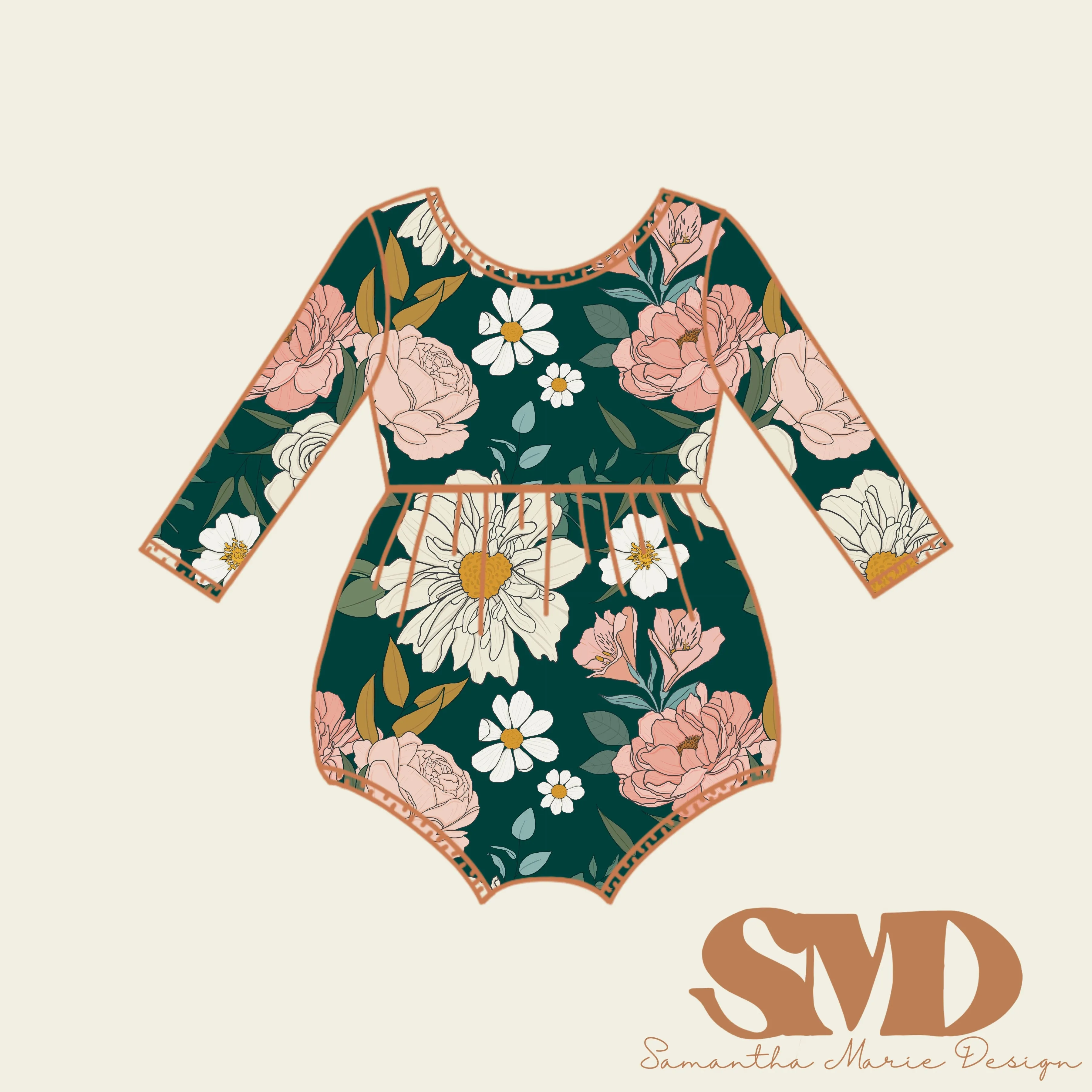 SMD Child Opal Dress and Bubble Romper Pattern Mock-Up