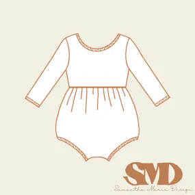 SMD Child Opal Dress and Bubble Romper Pattern Mock-Up