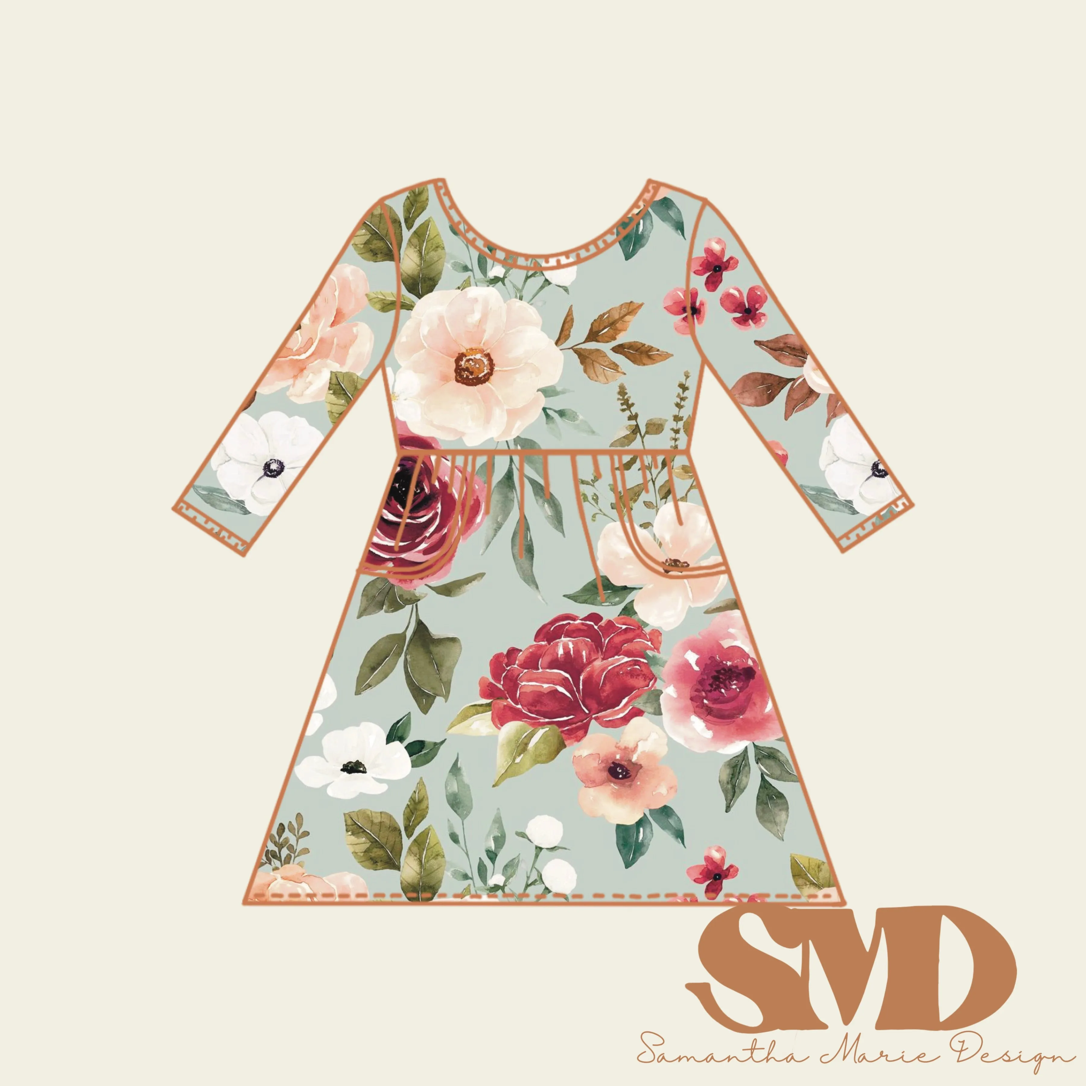 SMD Child Opal Dress and Bubble Romper Pattern Mock-Up