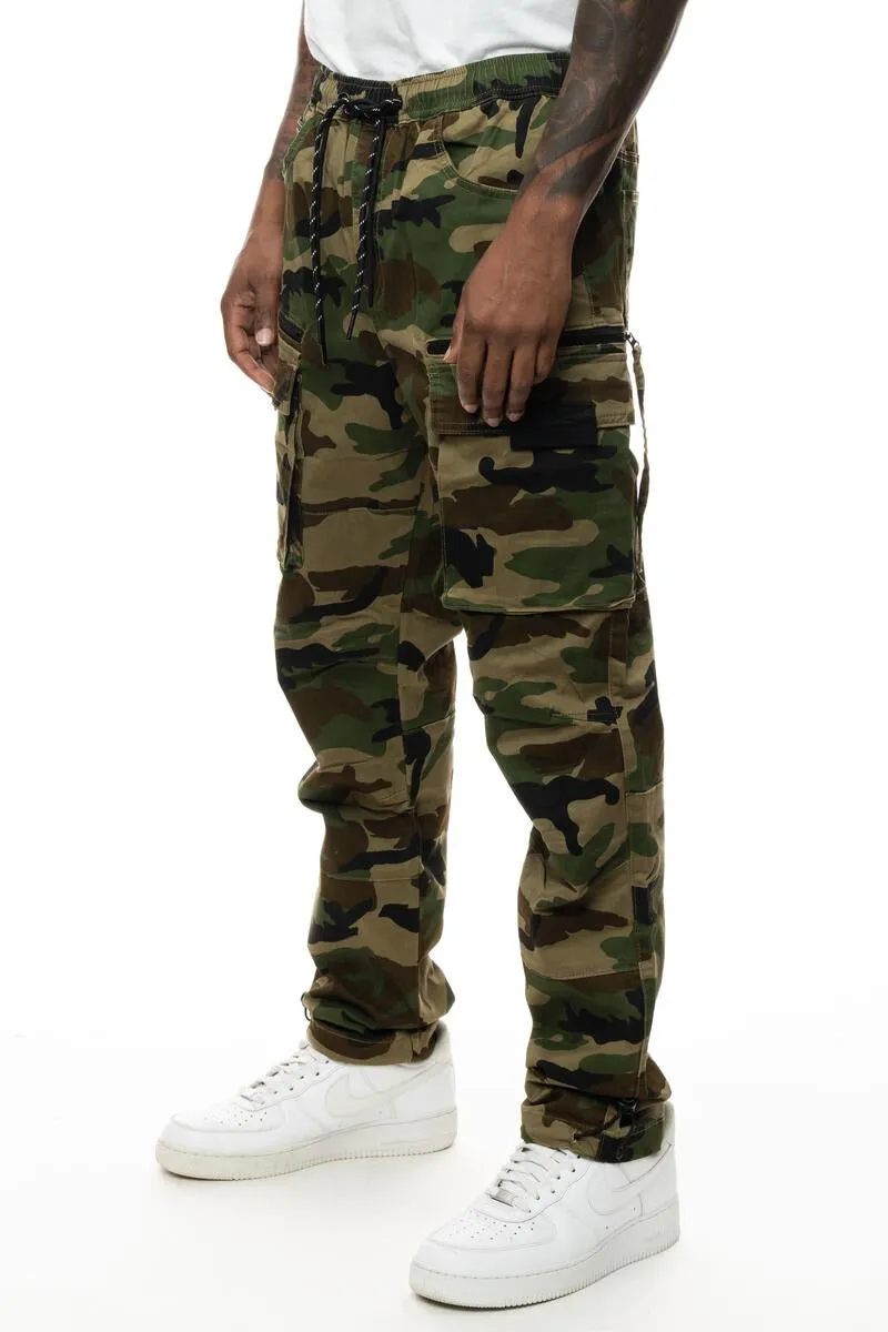 Smoke Rise Men's Utility Cargo Jogger Twill Pants