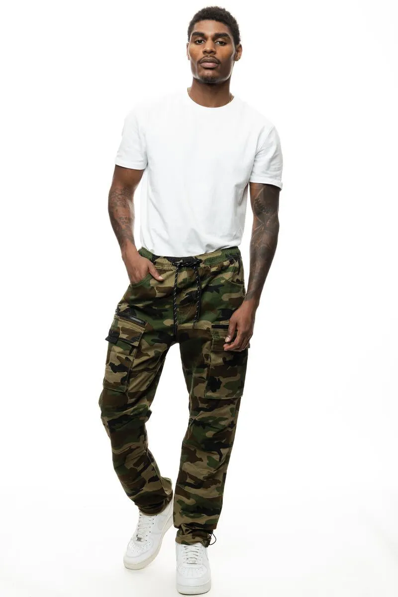 Smoke Rise Men's Utility Cargo Jogger Twill Pants