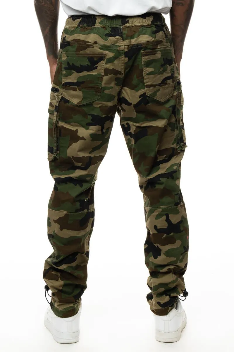 Smoke Rise Men's Utility Cargo Jogger Twill Pants