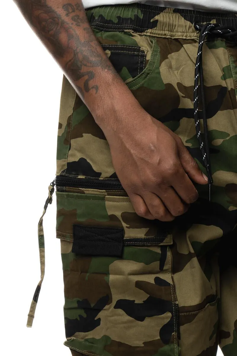 Smoke Rise Men's Utility Cargo Jogger Twill Pants