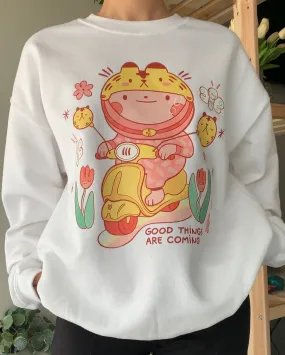 [Studio Sample] GOOD THINGS ARE COMING Midweight Crewneck Sweatshirt