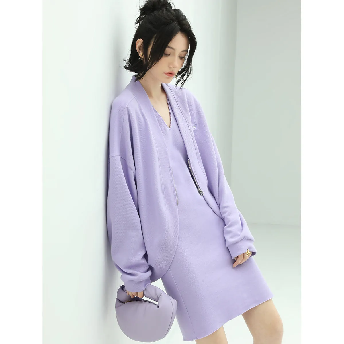Sweet Relaxed Fit Lavender Cardigan