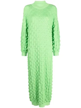 Transparent Spike Knit Dress - Green Spike