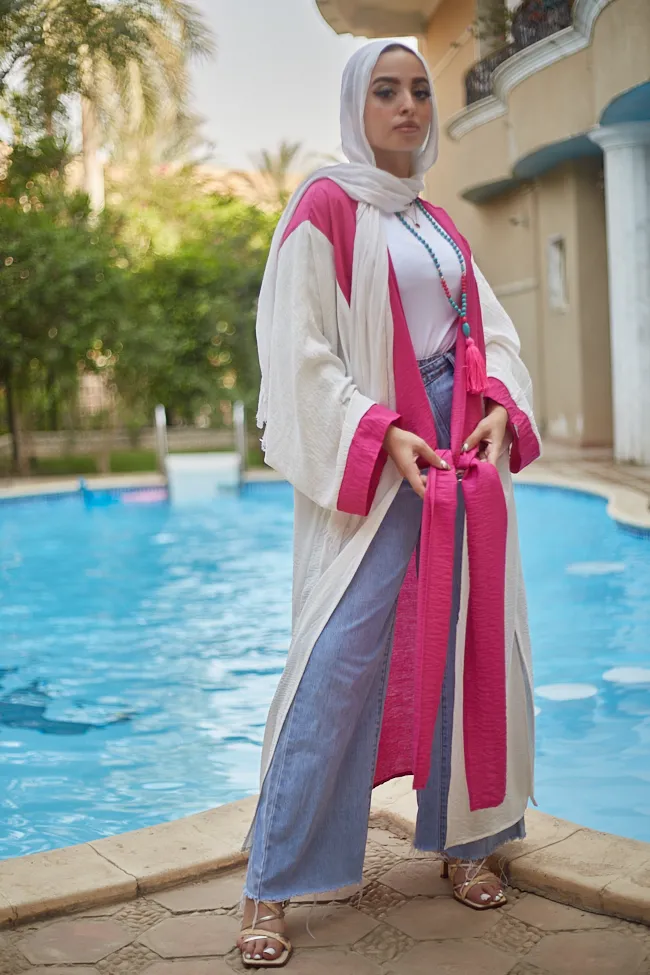 Two Colored Long Cardigan