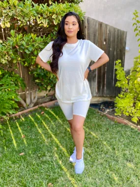 “Vanilla Cloud” Biker Short Set