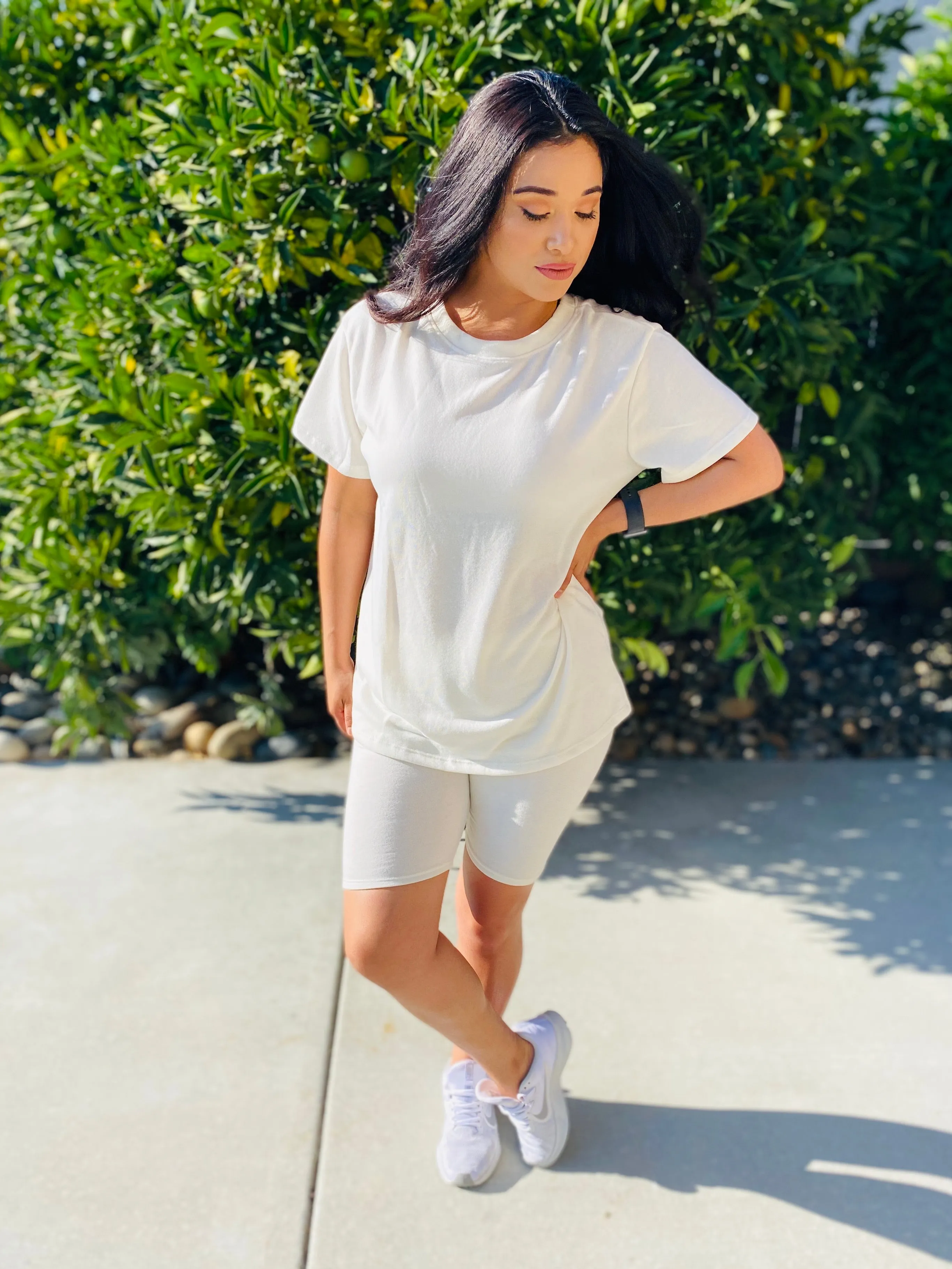 “Vanilla Cloud” Biker Short Set