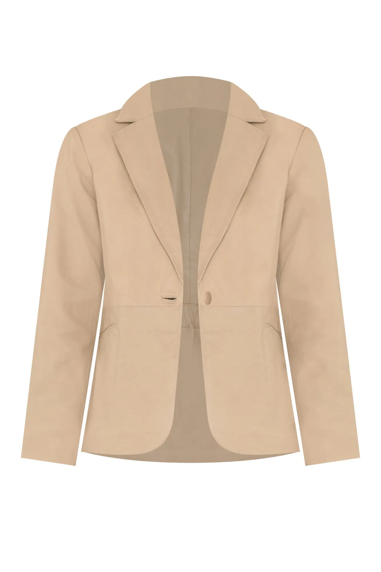 Vega Oat Leather Blazer