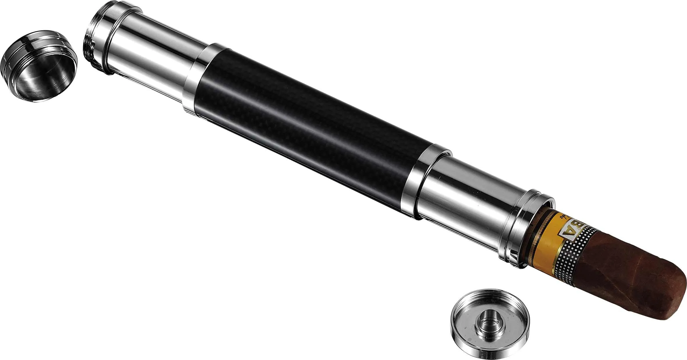 Visol Kinetic II Carbon Fiber Chrome Adjustable Cigar Tube