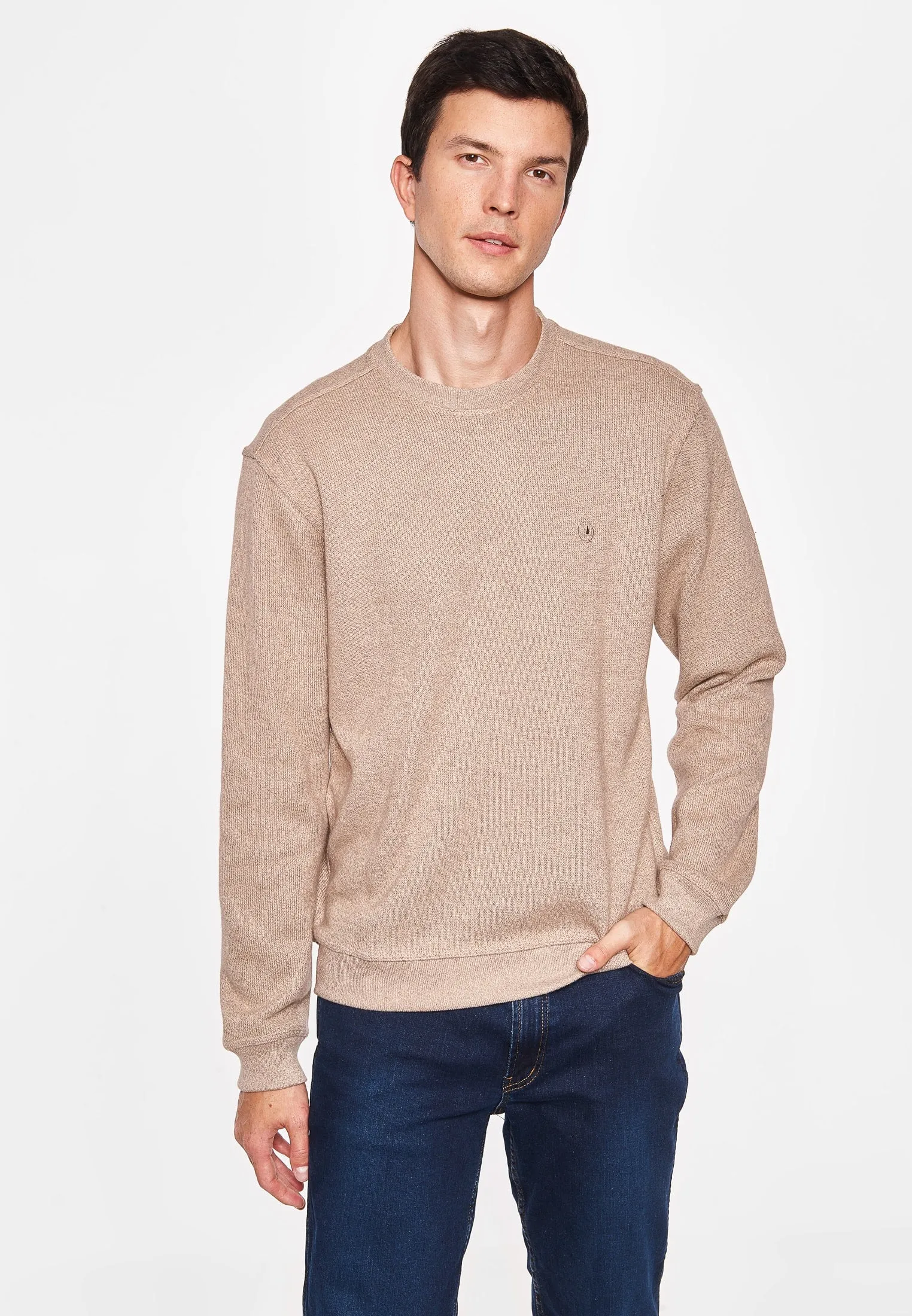 Winston Long Sleeve Sweatshirt - Sand Melange