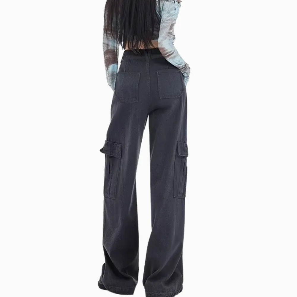 Women's High Street Denim Cargo Pants