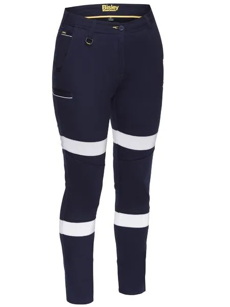 Women's Taped Mid Rise Stretch Cotton Pants - BPL6015T