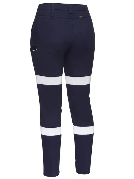 Women's Taped Mid Rise Stretch Cotton Pants - BPL6015T
