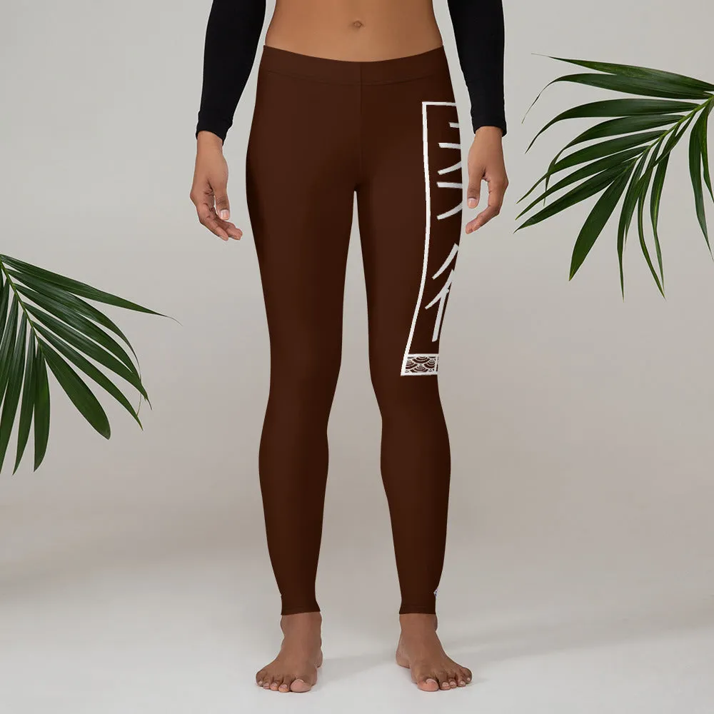 Women's Yoga Pants Workout Leggings For Jiu Jitsu 006 - Chocolate