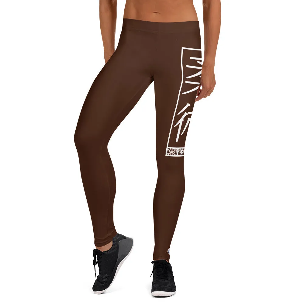 Women's Yoga Pants Workout Leggings For Jiu Jitsu 006 - Chocolate