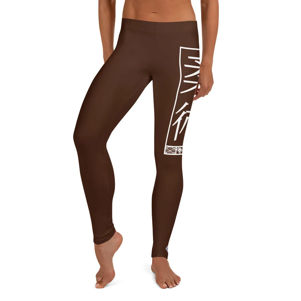 Women's Yoga Pants Workout Leggings For Jiu Jitsu 006 - Chocolate