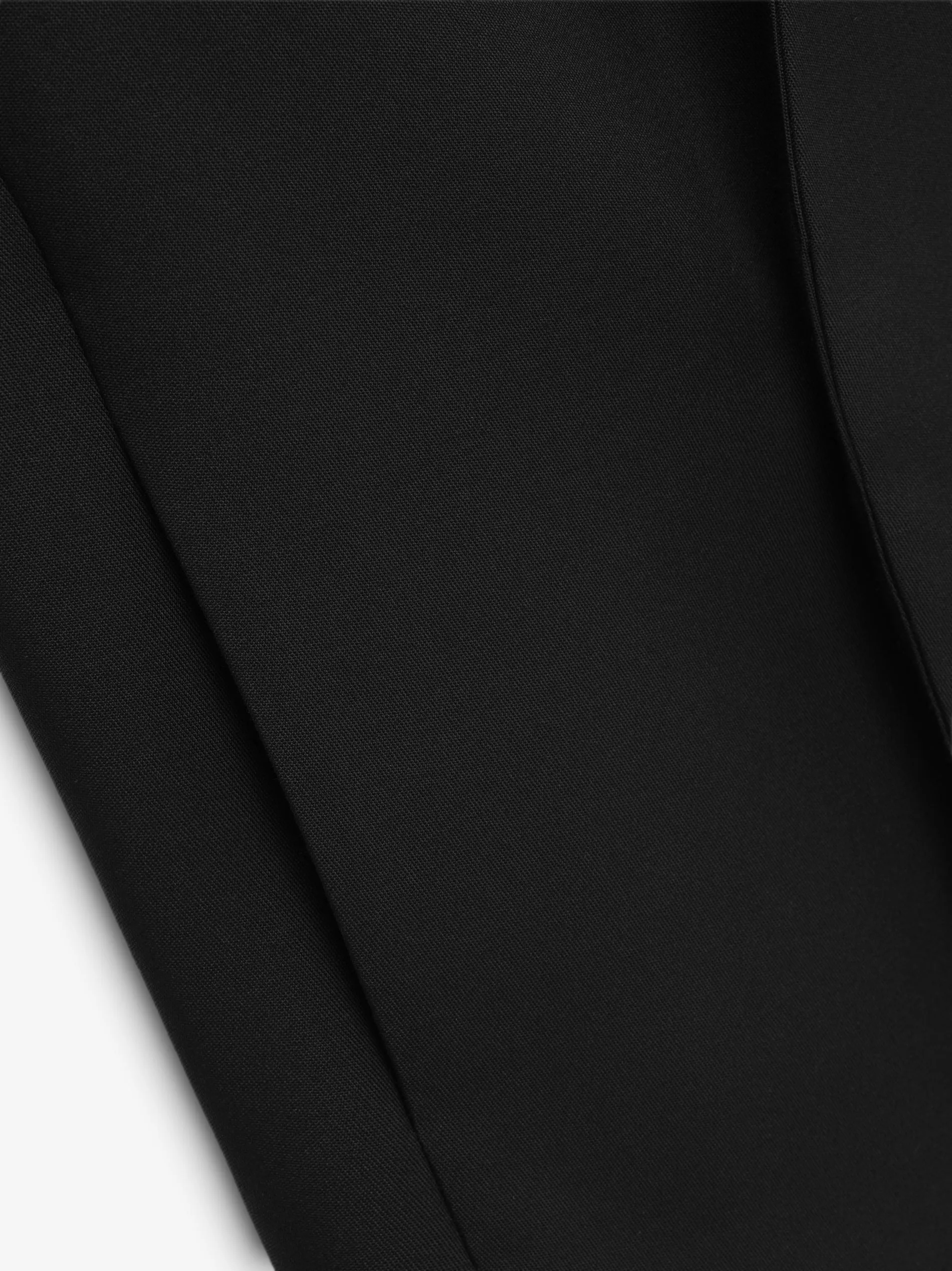 Wool Gabardine Lapelless Blazer