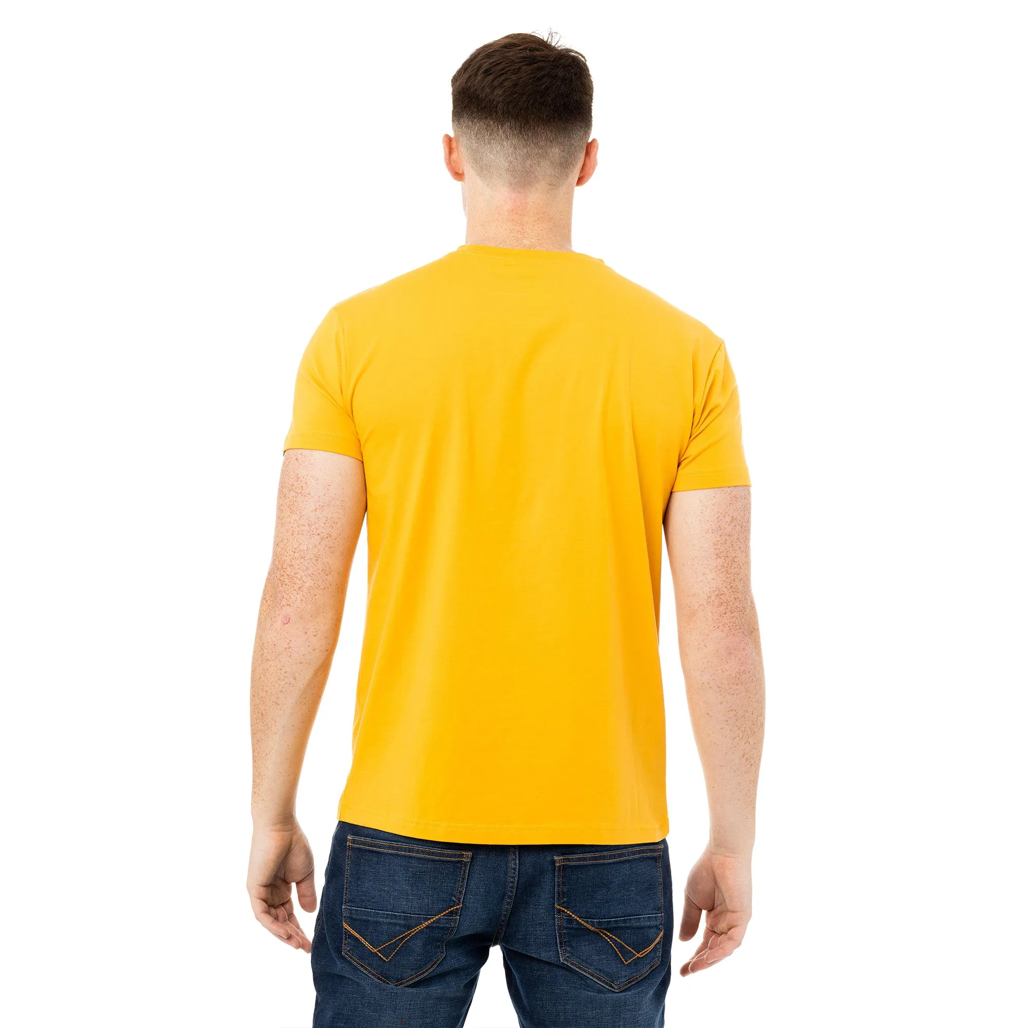 X RAY Men's Basic Henley Neck Short Sleeve T-Shirt
