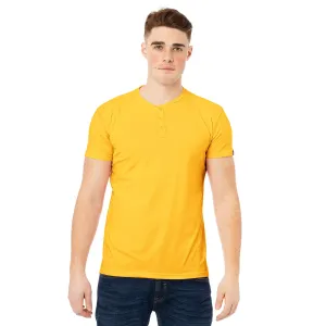 X RAY Men's Basic Henley Neck Short Sleeve T-Shirt