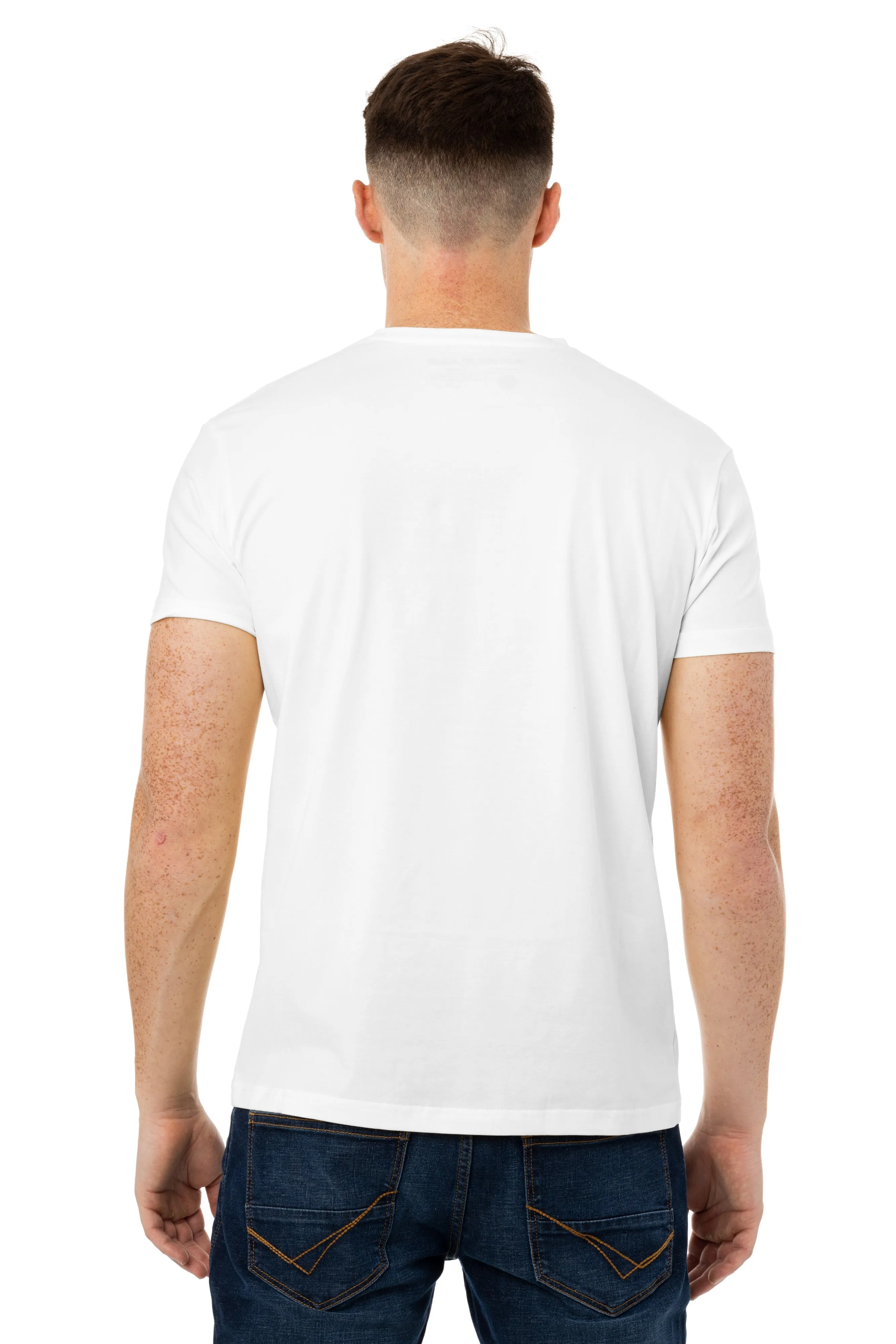 X RAY Men's Basic Henley Neck Short Sleeve T-Shirt
